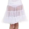 White Knee Length Adult Crinoline