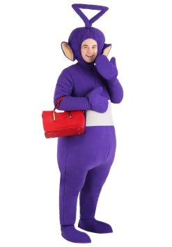 Tinky Winky Teletubbies Adult Costume -FunCostumes shop adults tinky winky teletubbies costume alt 2