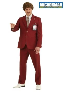 Authentic Ron Burgundy Costume Suit