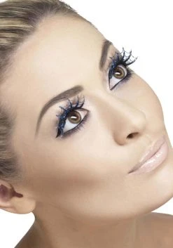 Blue Spiderweb Eyelashes With Glue