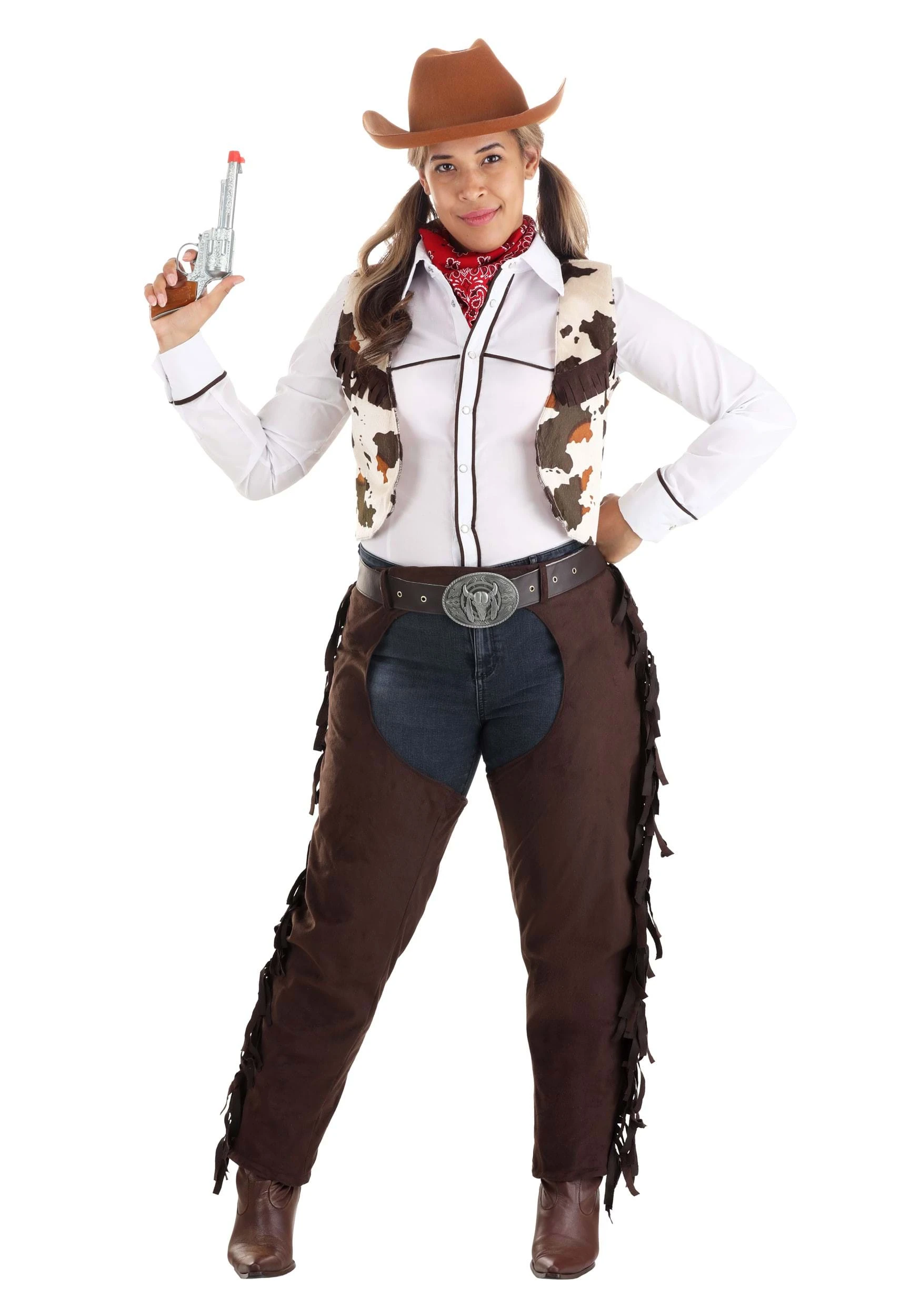 Cowgirl Chaps Women's Costume Cowgirl Chaps Women's Costume -FunCostumes shop cowgirl chaps costume alt 1
