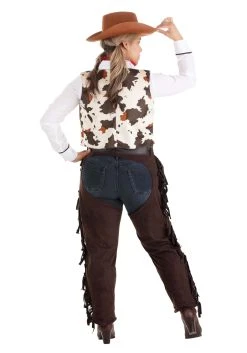 Cowgirl Chaps Women's Costume 2 Cowgirl Chaps Women's Costume -FunCostumes shop cowgirl chaps costume alt 2