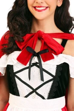 Deluxe Red Riding Hood Costume Plus Size -FunCostumes shop deluxe red riding hood alt 6