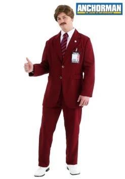 Deluxe Ron Burgundy Costume Suit