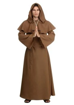 Men's Brown Monk Robe Costume