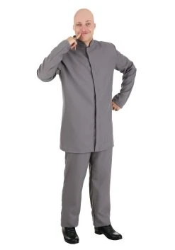 Deluxe Evil Gray Suit Costume -FunCostumes shop mens deluxe evil suit costume alt 2