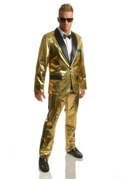 Gold Disco Ball Men's Tuxedo Costume