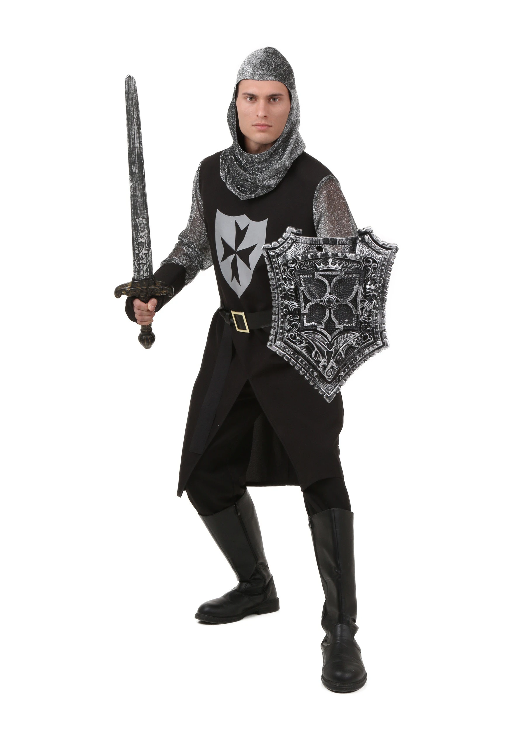 Plus Size Black Knight Costume for Men Plus Size Black Knight Costume For Men -FunCostumes shop mens plus size black knight costume