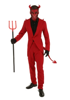 Mens Red Suit Devil Costume