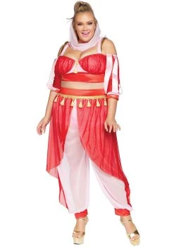 Dreamy Genie Women's Plus Size Costume -FunCostumes shop plus size dreamy genie costume for women alt 3