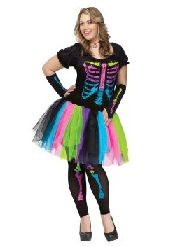 Women's Plus Size Funky Punky Bones Costume
