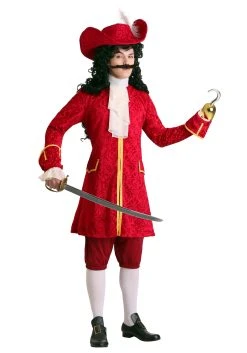 Men's Plus Size Captain Hook Costume