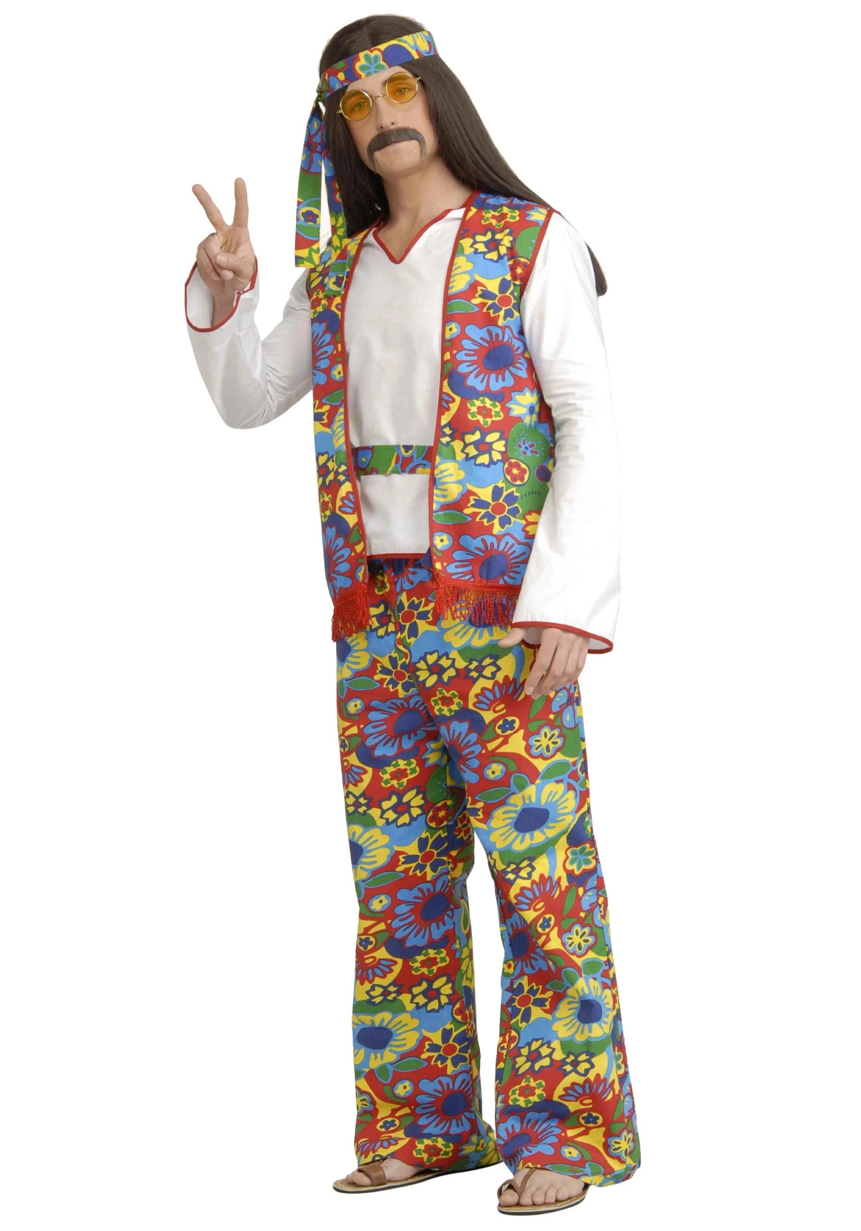 Plus Size Men's Hippie Costume 1 Plus Size Men's Hippie Costume
