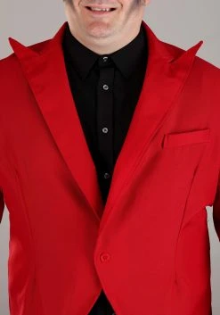 Adult Plus Size Red Suit Devil Costume -FunCostumes shop plus size red suit devil costume alt 2