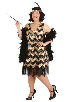 Exclusive Plus Size Women's Dolled Up Flapper Costume