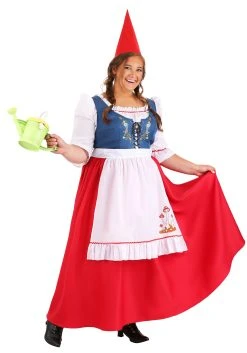 Plus Size Garden Gnome Costume For Women 5 Plus Size Garden Gnome Costume For Women -FunCostumes shop plus size womens garden gnome costume alt 2