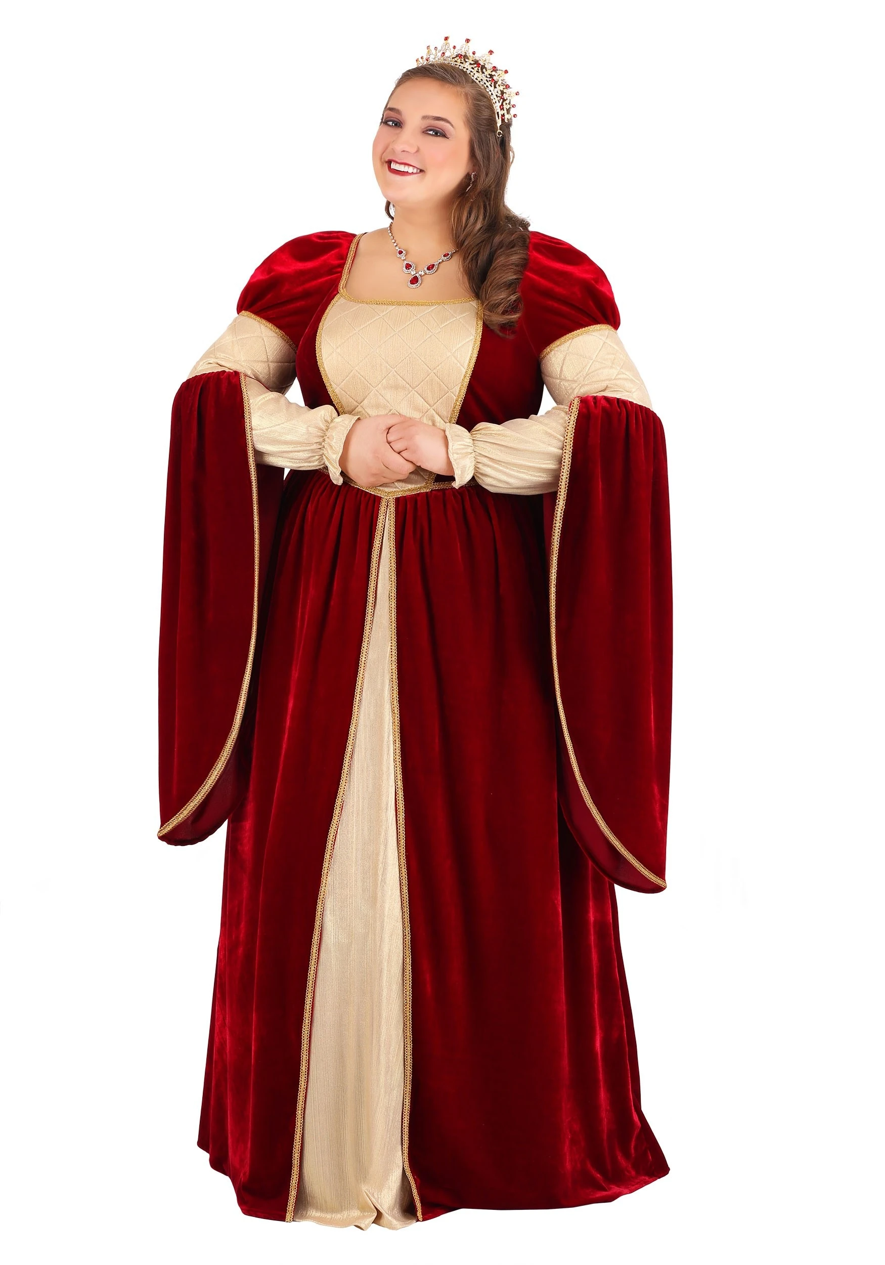 Plus Size Regal Renaissance Queen Costume for Women Plus Size Regal Renaissance Queen Costume For Women -FunCostumes shop plus size womens regal renaissance queen costume