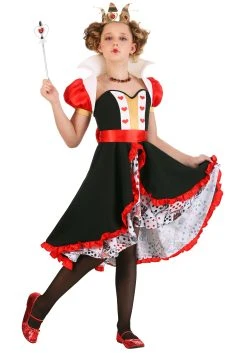 Frilly Queen Of Hearts Girl's Costume