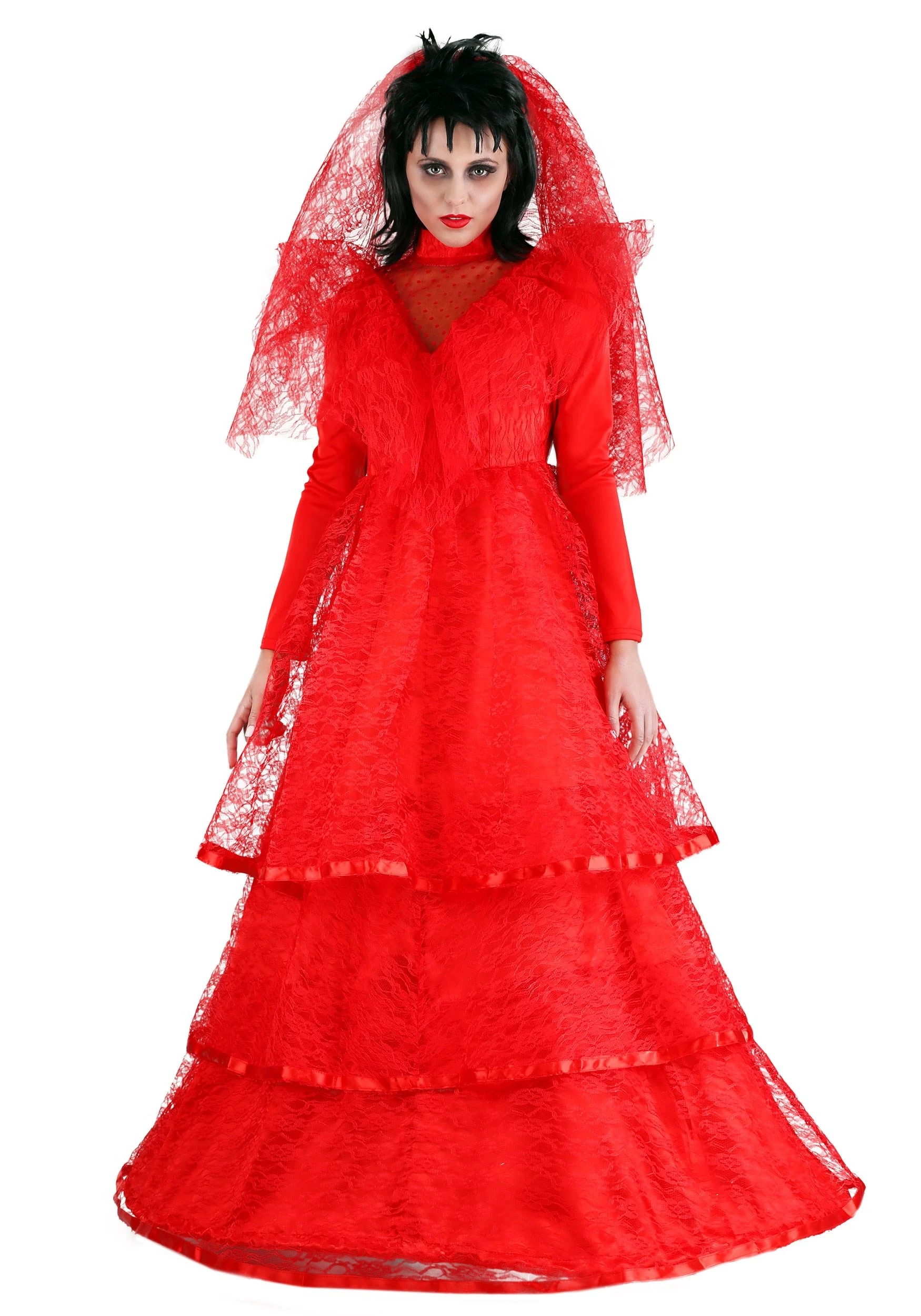Red Gothic Plus Size Wedding Dress Costume Red Gothic Plus Size Wedding Dress Costume -FunCostumes shop red gothic plus size wedding dress costume