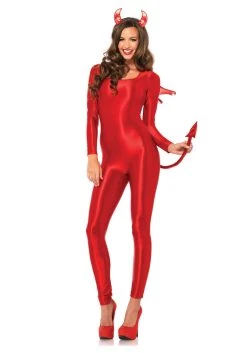 Red Spandex Catsuit For Women -FunCostumes shop red spandex catsuit costume alt 2