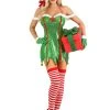 Sexy Green Glitter Women's Elf Costume