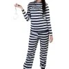 Striped Prisoner Womens Costume