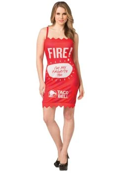 Taco Bell Womens Fire Taco Bell Sauce Packet Costume