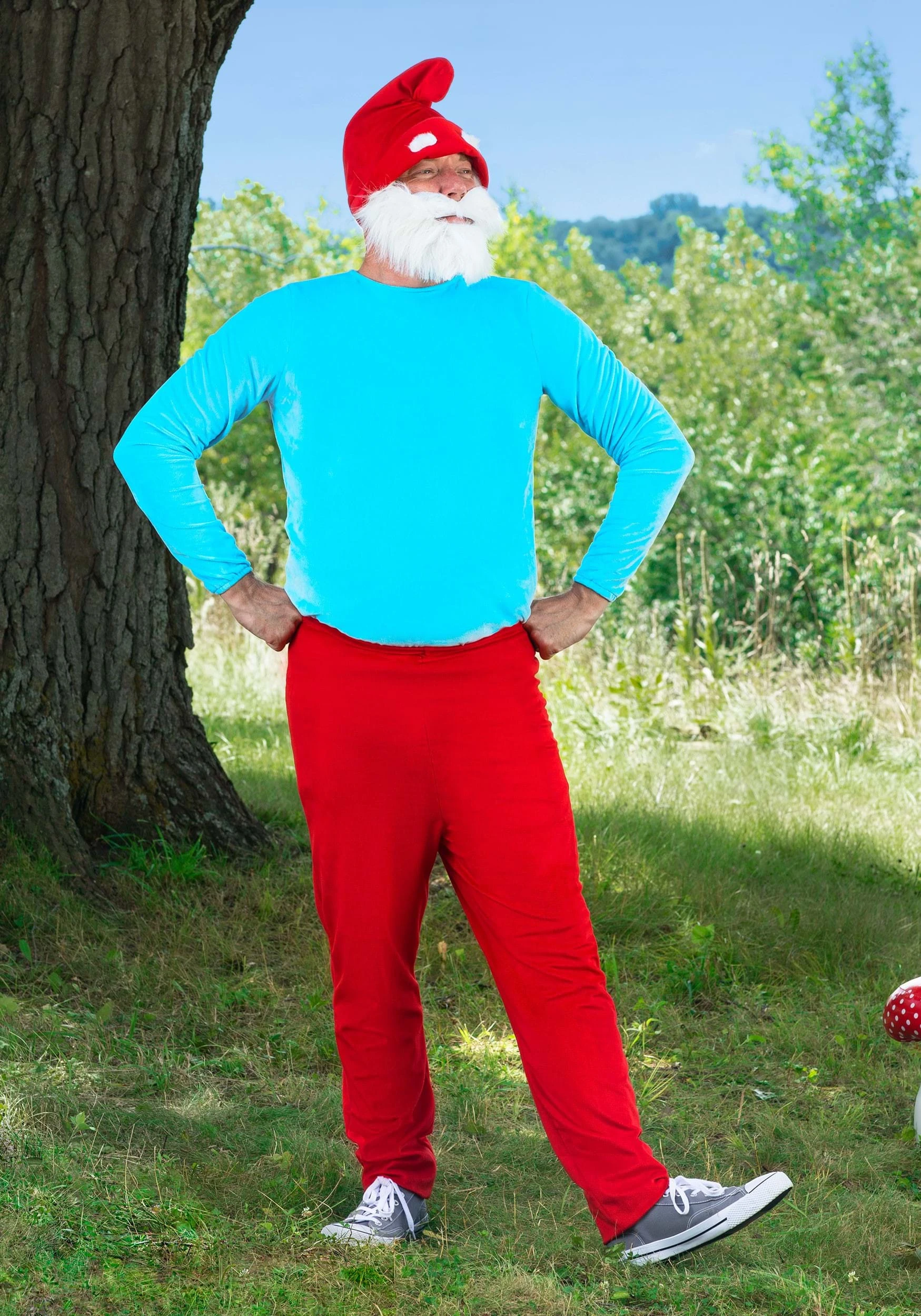 The Smurfs Adult Papa Smurf Costume The Smurfs Adult Papa Smurf Costume -FunCostumes shop the smurfs adult papa smurf costume alt 1
