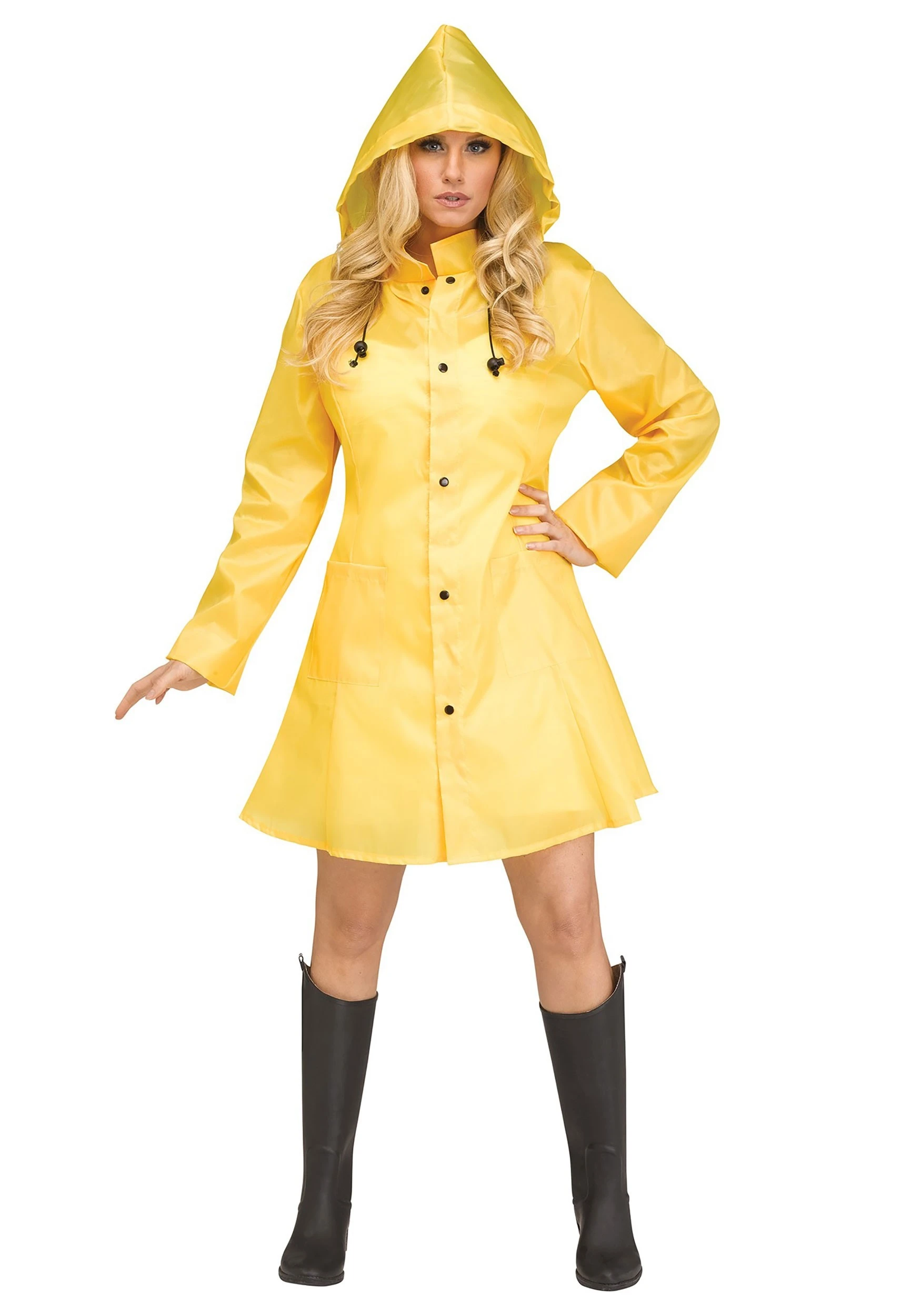 Women's Yellow Raincoat Costume Women's Yellow Raincoat Costume -FunCostumes shop the womens yellow raincoat costume