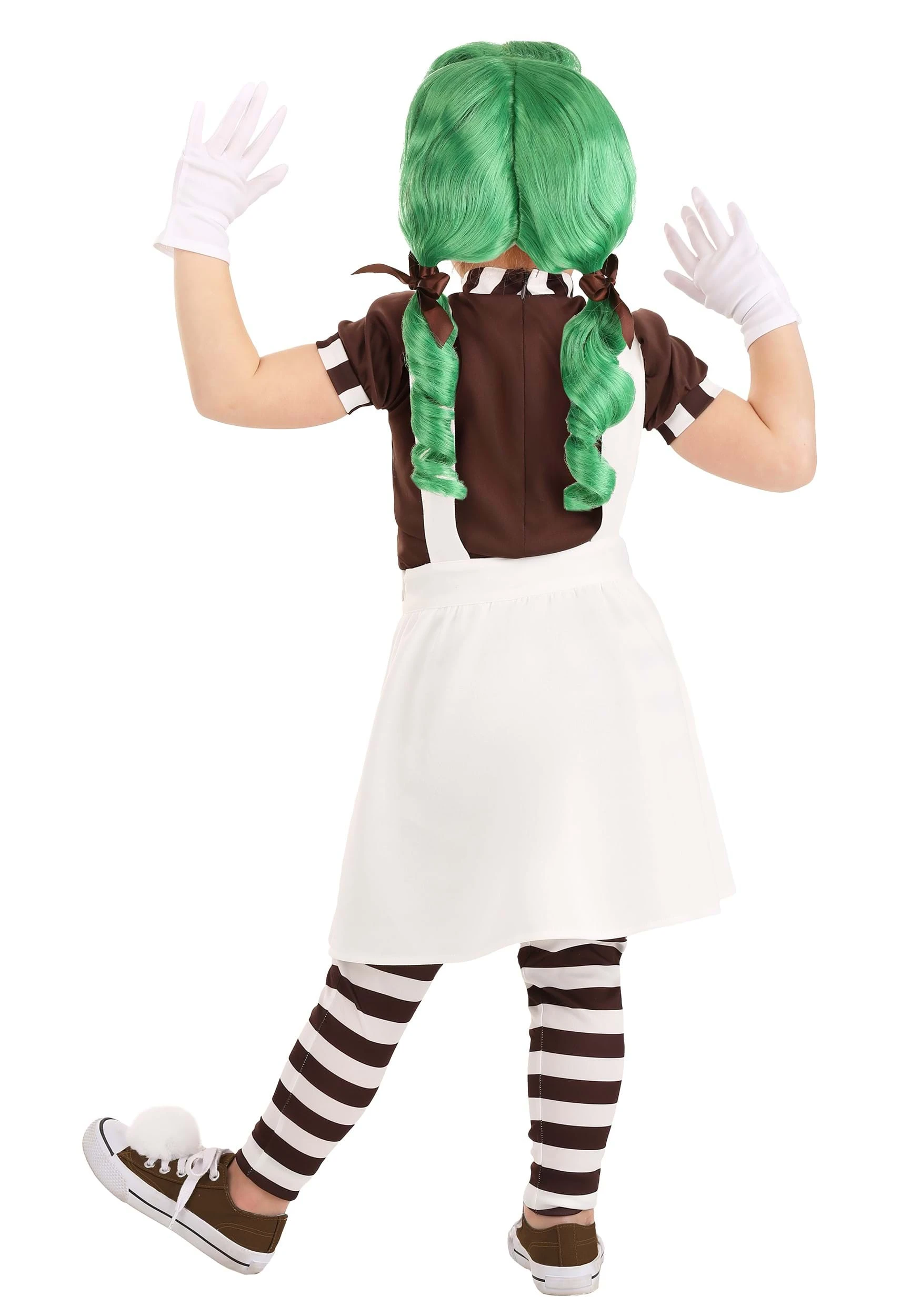 Chocolate Factory Worker Costume for Toddler Girls Chocolate Factory Worker Costume For Toddler Girls -FunCostumes shop toddler girls chocolate factory worker costume alt 1