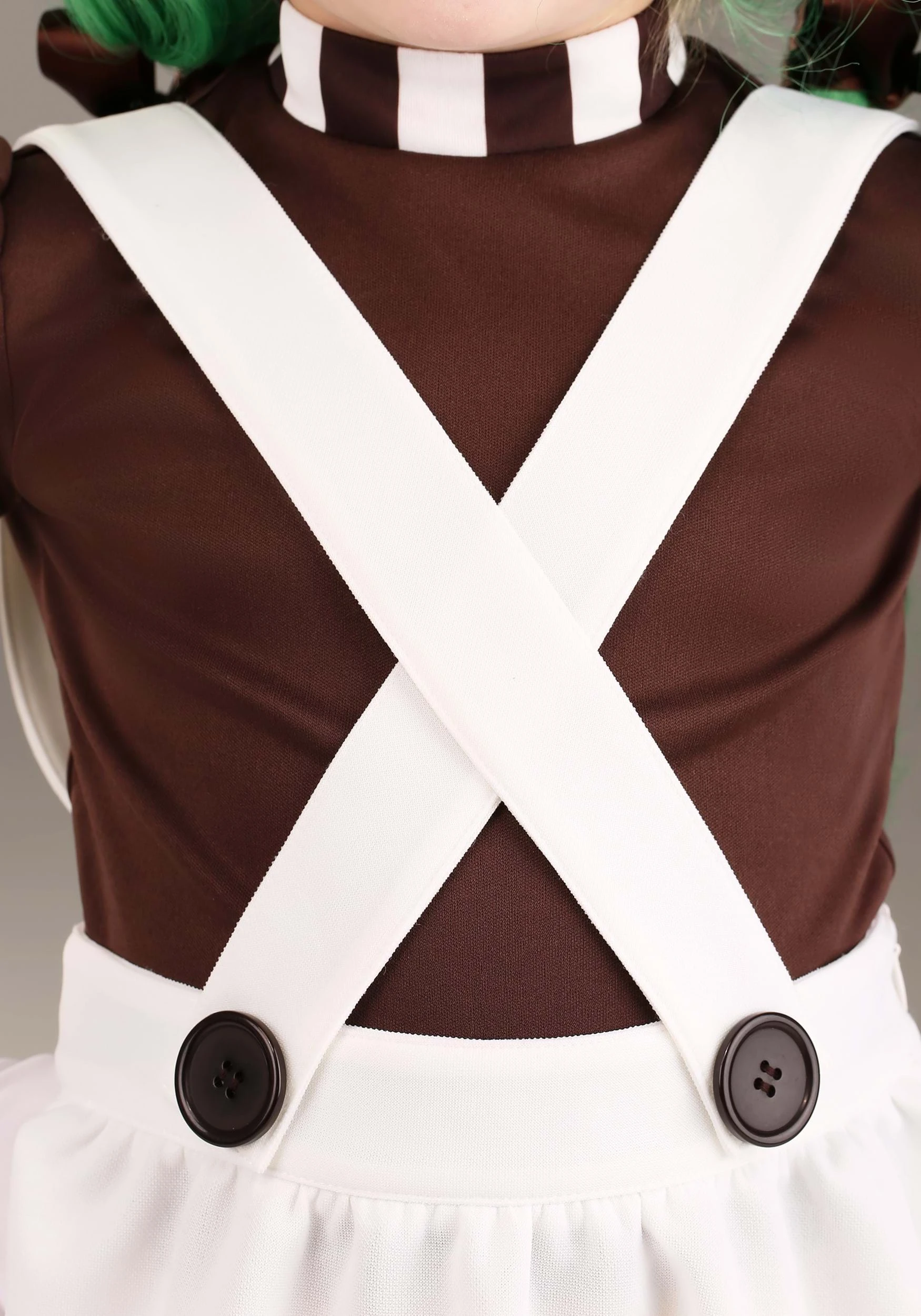 Chocolate Factory Worker Costume for Toddler Girls Chocolate Factory Worker Costume For Toddler Girls -FunCostumes shop toddler girls chocolate factory worker costume alt 3