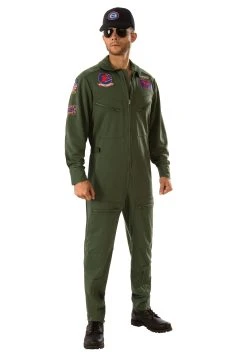 Top Gun Jumpsuit Plus Size Costume For Men