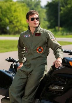 Top Gun Mens Costume Flight Suit -FunCostumes shop top gun mens flight suit alt 7 1
