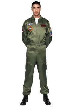 Men's Top Gun Parachute Flight Suit Costume