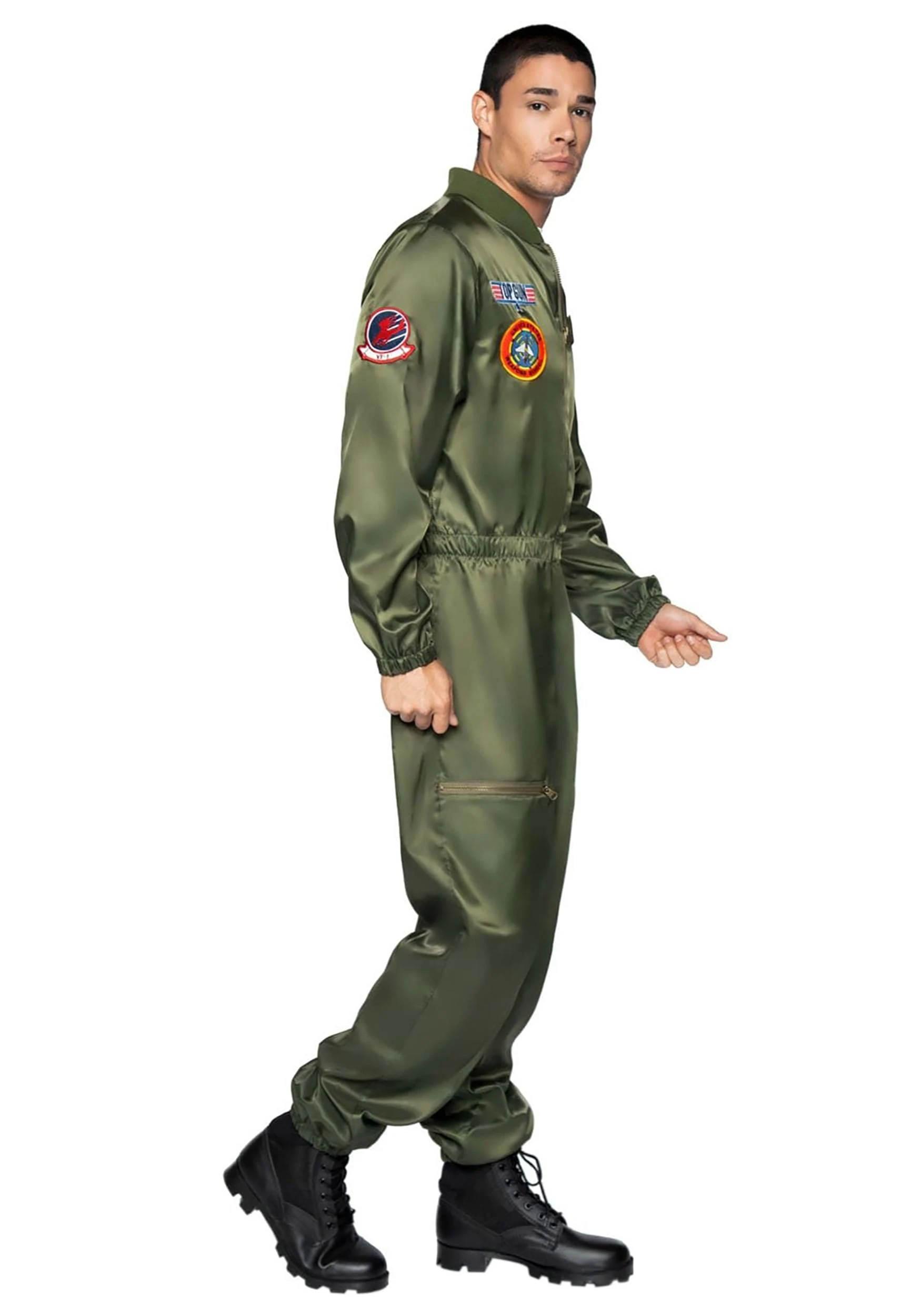 Men's Top Gun Parachute Flight Suit Costume 3 Men's Top Gun Parachute Flight Suit Costume - Image 3