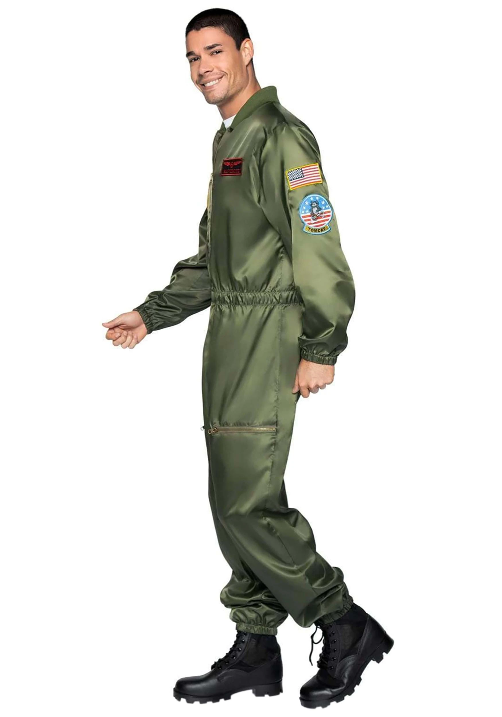 Men's Top Gun Parachute Flight Suit Costume 4 Men's Top Gun Parachute Flight Suit Costume - Image 4