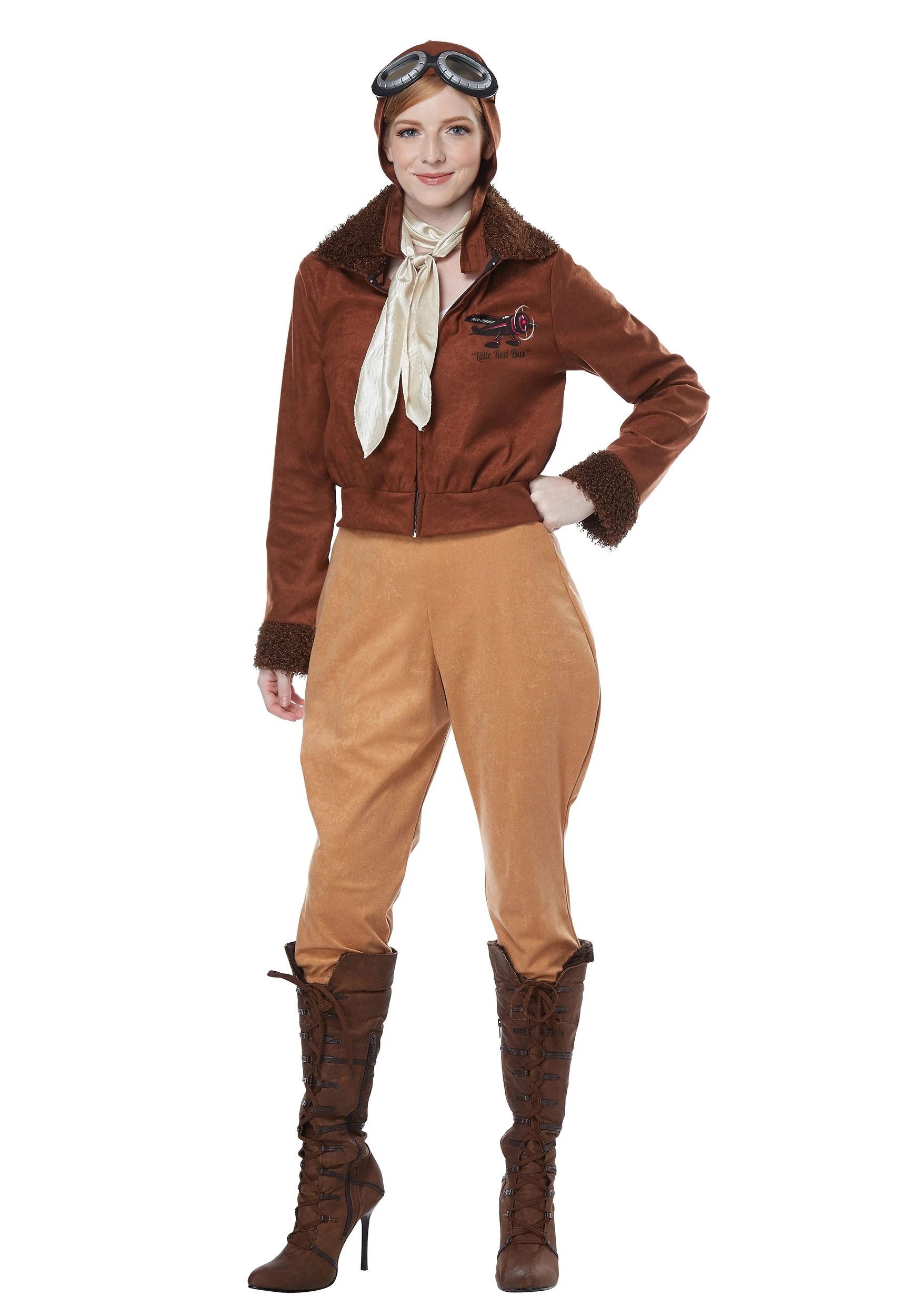 Women's Amelia Earhart Aviator Costume 1 Women's Amelia Earhart Aviator Costume