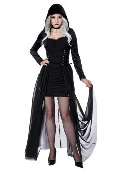 Gothic Hooded Dress Costume For Women