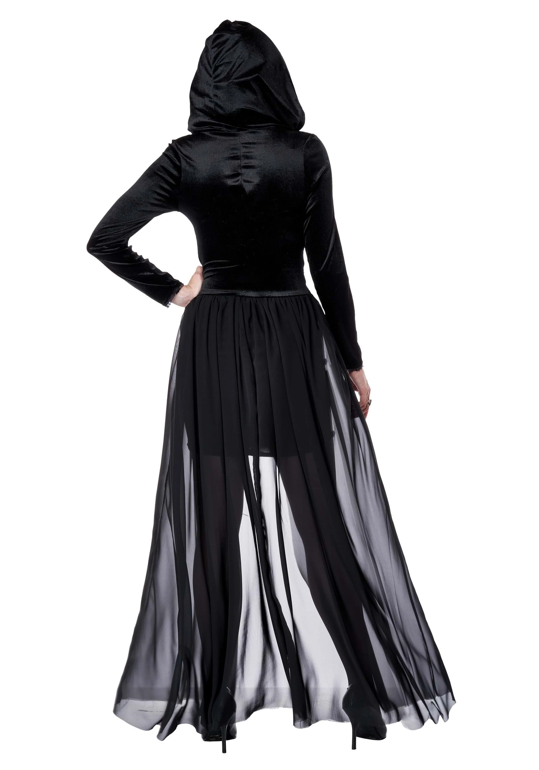 Gothic Hooded Dress Costume for Women Gothic Hooded Dress Costume For Women -FunCostumes shop womens gothic hooded dress costume alt 1