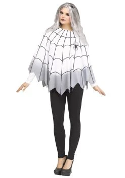 Ombre Spider Web Women's Poncho