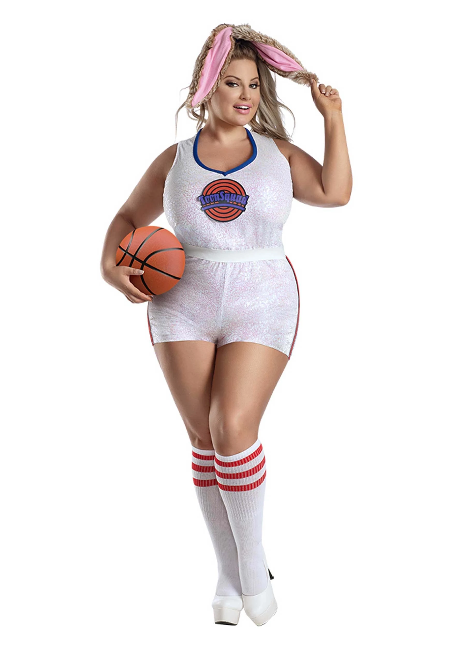 Plus Basketball Bunny Costume for Women Plus Basketball Bunny Costume For Women -FunCostumes shop womens plus basketball bunny costume
