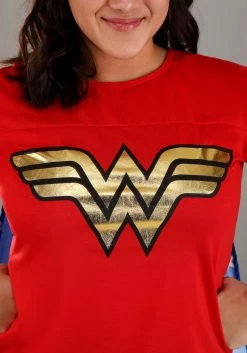 Plus Size Casual Wonder Woman Costume For Women -FunCostumes shop womens plus size casual wonder woman costume alt 2
