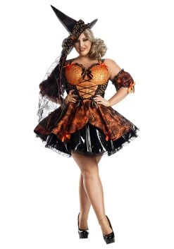 Plus Size Harvest Witch Costume For Women