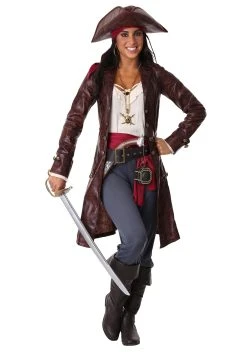 Pretty Pirate Captain Women's Plus Size Costume