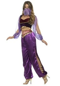 Women's Purple Belly Dancer Costume -FunCostumes shop womens purple belly dancer costume alt 2