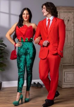 Red Rose Women's Costume -FunCostumes shop womens red rose costume alt 2