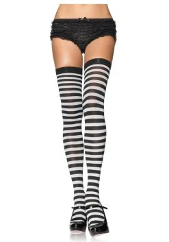 Sexy Black And White Nylon Stockings For Women