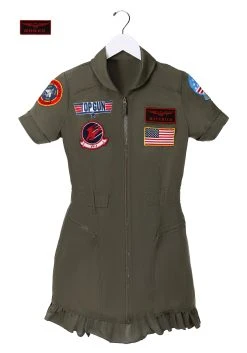 Womens Top Gun Flight Dress Costume -FunCostumes shop womens top gun flight dress alt 1