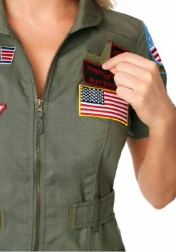 Womens Top Gun Flight Dress Costume -FunCostumes shop womens top gun flight dress alt 3