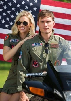 Womens Top Gun Flight Dress Costume -FunCostumes shop womens top gun flight dress alt 7